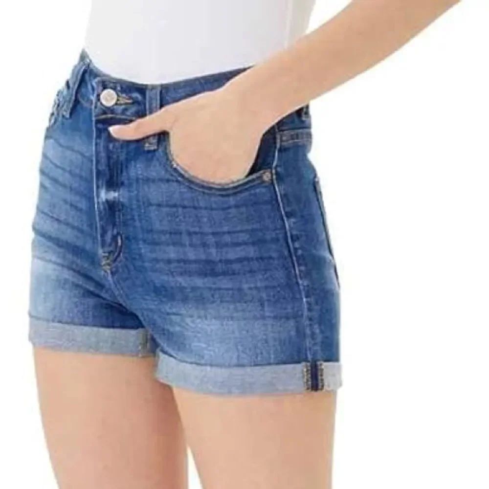 Kancan Women's High Rise Denim Jean Shorts Size Medium